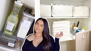 ORGANIZING MY LAUNDRY ROOM & LINEN CLOSET  CLEAN WITH ME!