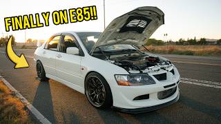 THE EVO GETS FULLY TUNED ON E85!!