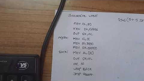 DAC INTERFACING-SINUSOIDAL WAVEFORM GENERATION USING I/O