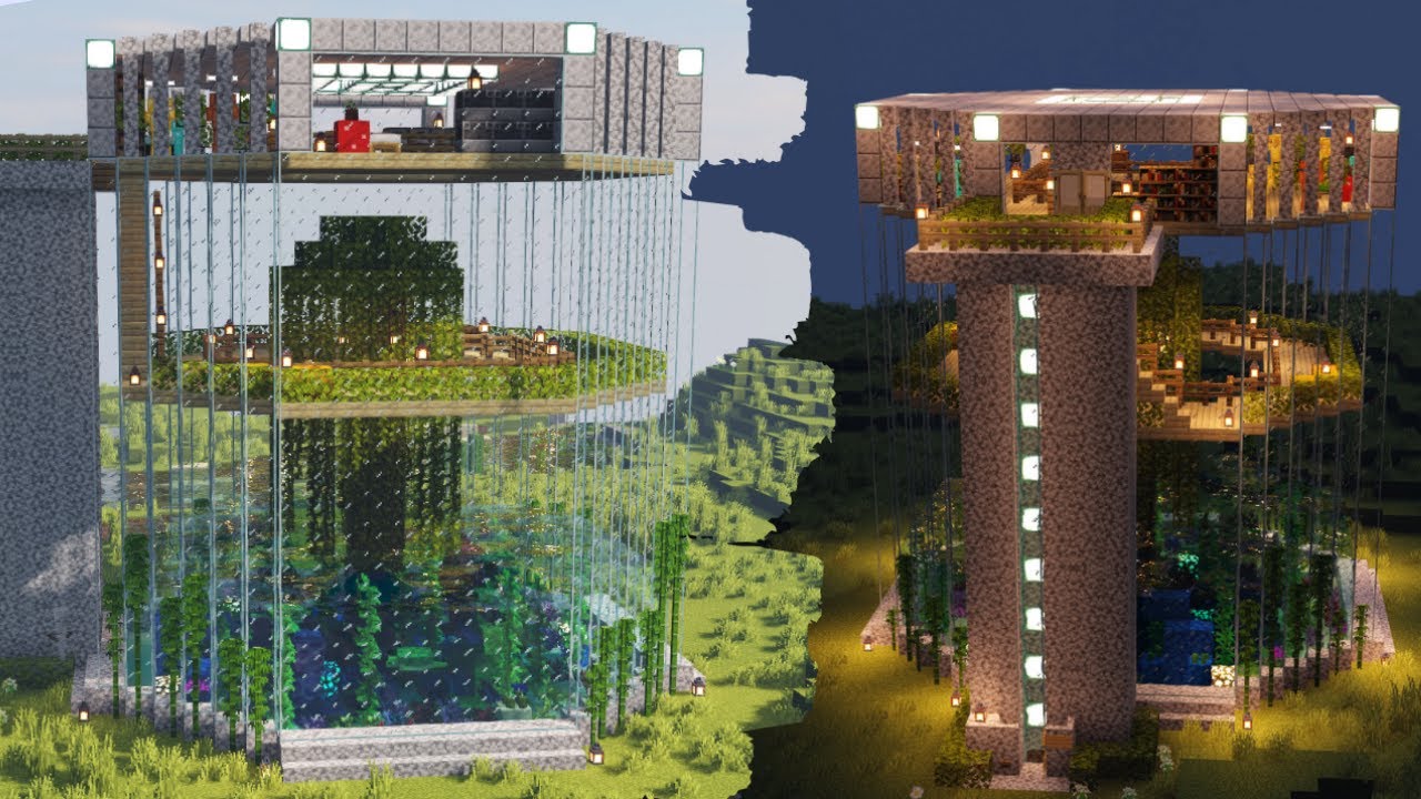 Minecraft: How to build a Survival house with an Aquarium (Tutorial ...