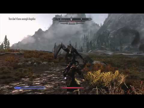 Elder Scrolls V: Skyrim (My First Dragon Fight)
