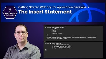 The Insert Statement - Getting Started With SQL for Application Developers