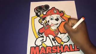 Paw Patrol| Coloring Pages| Marshall