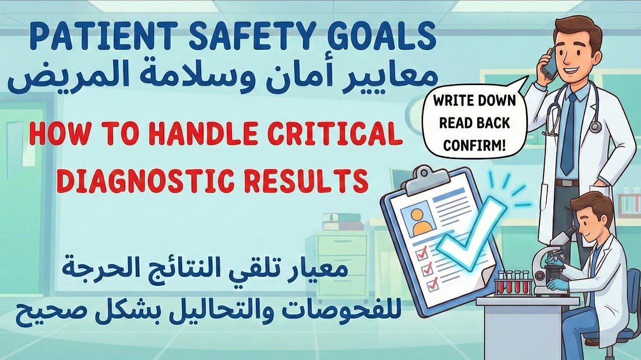 تلقي وإبلاغ النتائج الحرجة للفحوصات والتحاليل. How to Handle Critical Lab Results