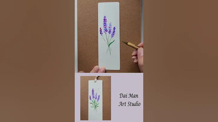 Lavender Flower Bookmark - Watercolor Painting for Beginners