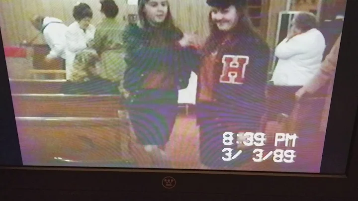 Valerie and Andrea in church in Rockingham 3/3/89