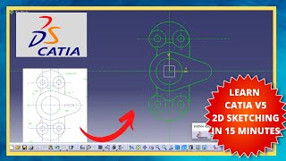 How To: CATIA 2D Sketching Practice for Beginners | CATIA 2023