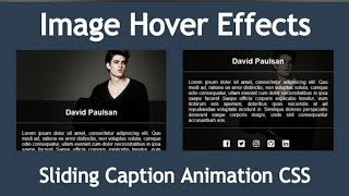 Sliding Caption Hover Animation on Image using HTML and CSS || @instatrend0