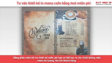 Tư vấn thiết kế in menu cafe bằng tool miễn phí