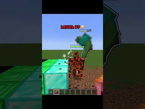 Golems Level 1-100 Vs Mutant Zombie 🧟‍♂️🎉  #minecraft #shorts