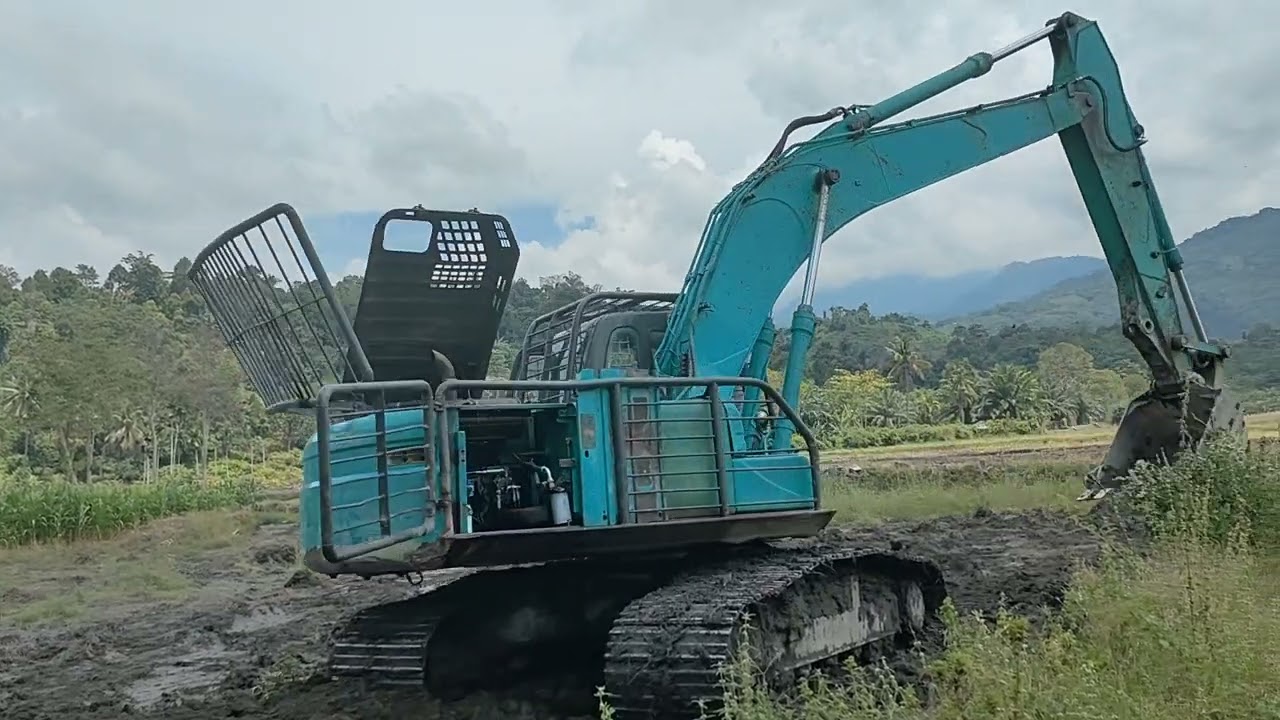 Kobelco engine drop dan kaki TDK bisa naik di tumpukan, sudah beres