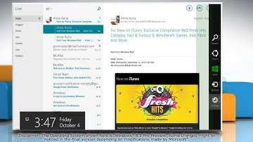 How to enable and disable notifications in the Windows® 8.1 mail app