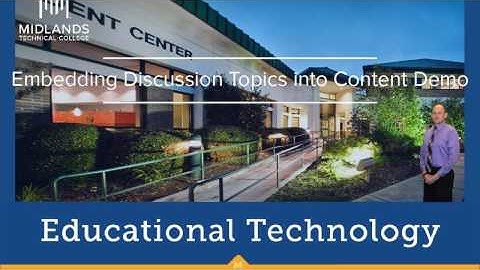 D2L Brightspace v10.7 Daylight Embedding Discussion Topics into Content Demo