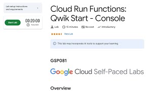Cloud Run Functions: Qwik Start - Console || GSP081 || Google Arcade || Simple Guide #googlearcade 