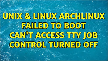 Unix & Linux: Archlinux failed to boot: can