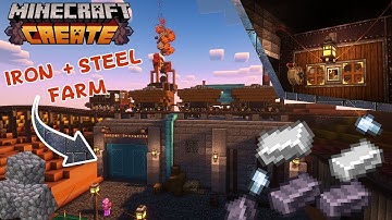 I built an IRON FACTORY in Minecraft Create mod!