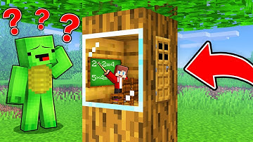 JJ Built a Secret Tiny School to Fool Mikey in Minecraft (Maizen)