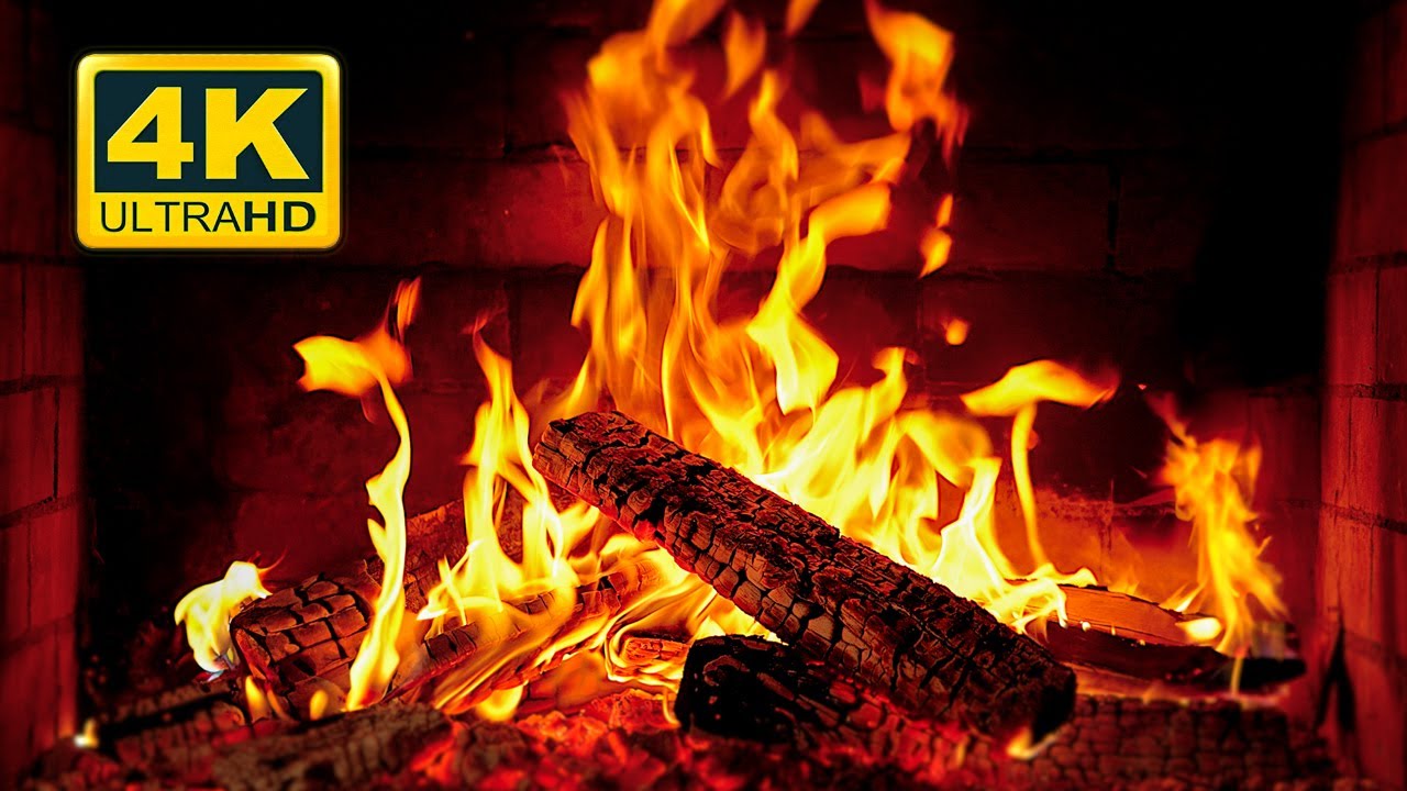 🔥 Cozy Fireplace 4K (12 HOURS). Fireplace with Crackling Fire Sounds. Crackling Fireplace 4K