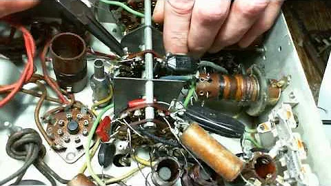 General Electric KL-70 AM/SW Radio Video #13 - More Capacitors