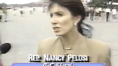 Nancy Pelosi in Tiananmen Square 1989