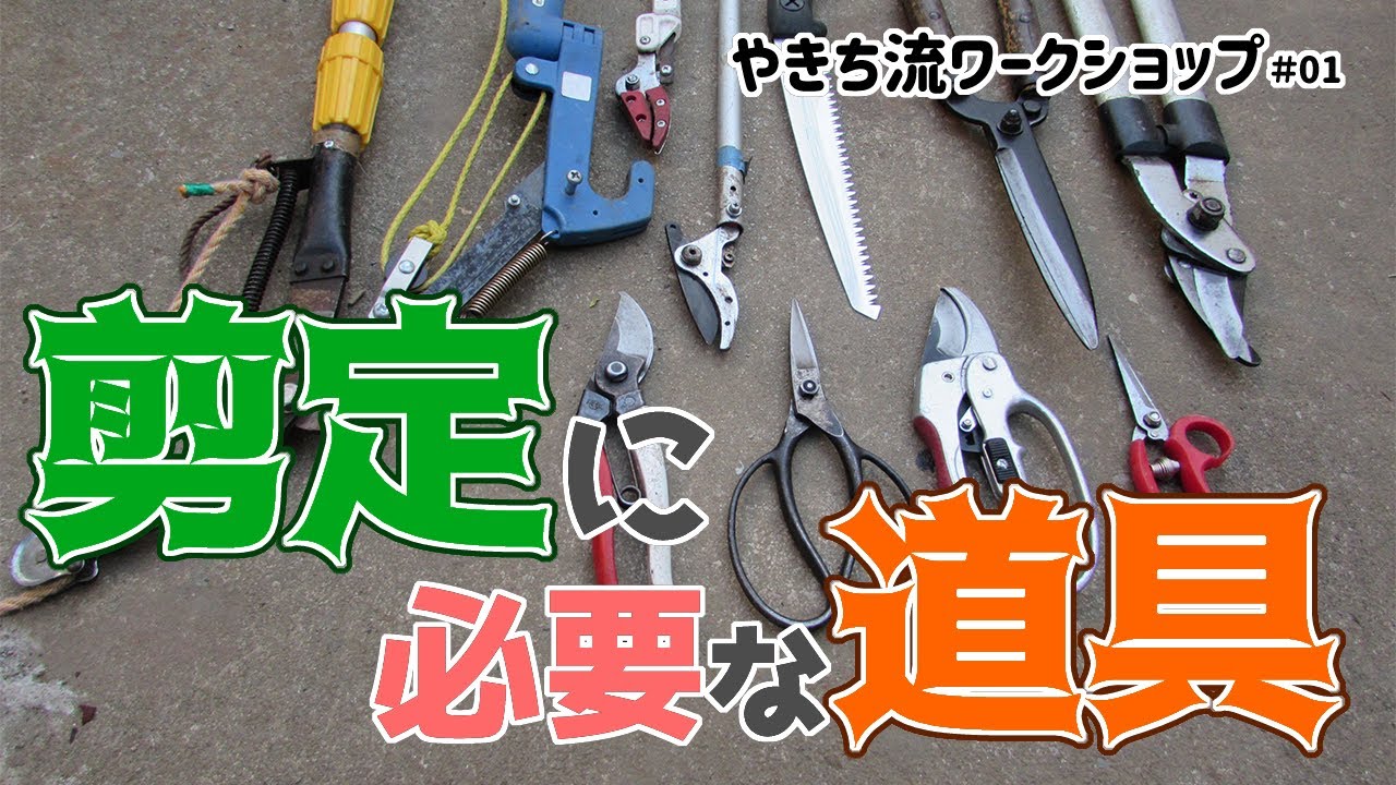 鋏の種類と手入れ／剪定に必要な道具①【やきち流ワークショップ#01】