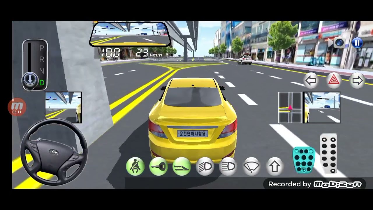 3D운전교실 도로주행시험 풀영상(100점 합격)