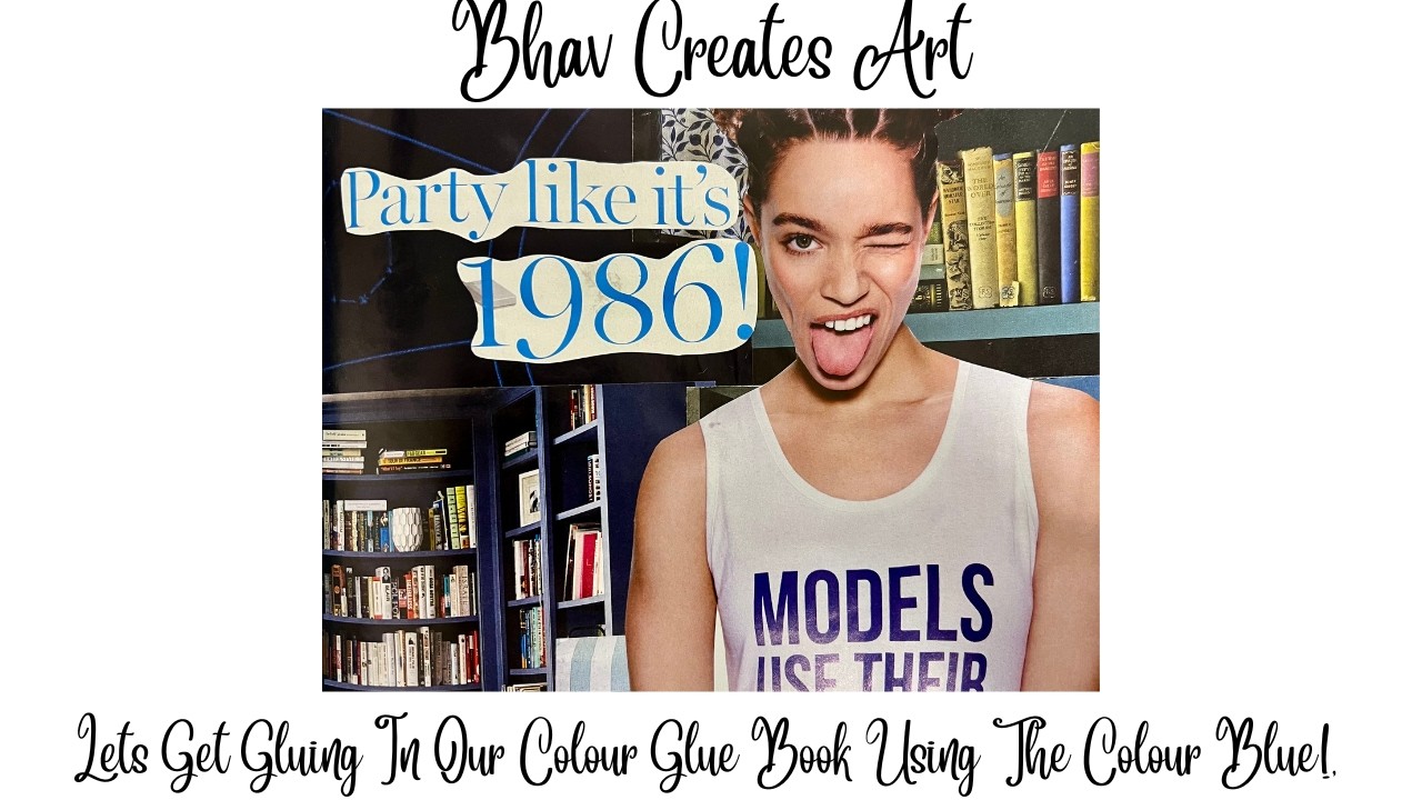 Colour Glue Book . The colour blue . Let’s start gluing !🤗