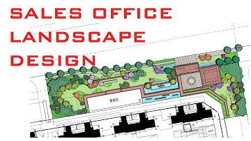 SALES OFFICE LANDSCAPE DESIGN on iPad Pro using Concepts App and Procreate.
