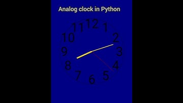 Video,Python-turtle,analog clock in python