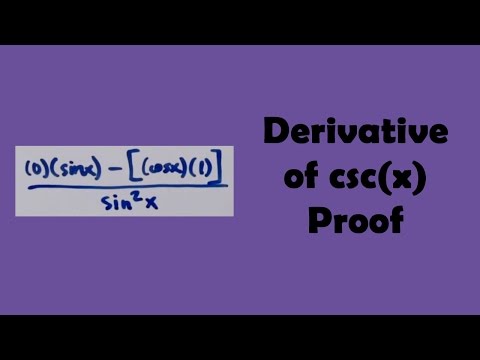 Derivative of csc(x)