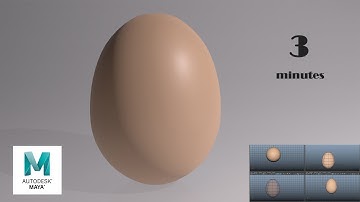Maya Tutorial : Modelling an egg under 3 minutes