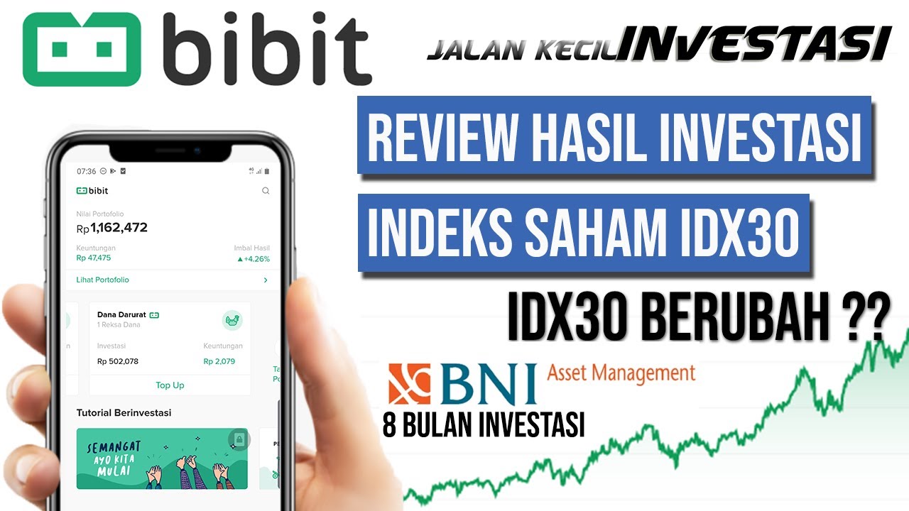 Review Hasil Investasi BNI-AM Indeks idx 30 di Bibit Selama 8 Bulan