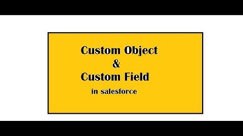 Create Custom Object and Custom Field in Salesforce