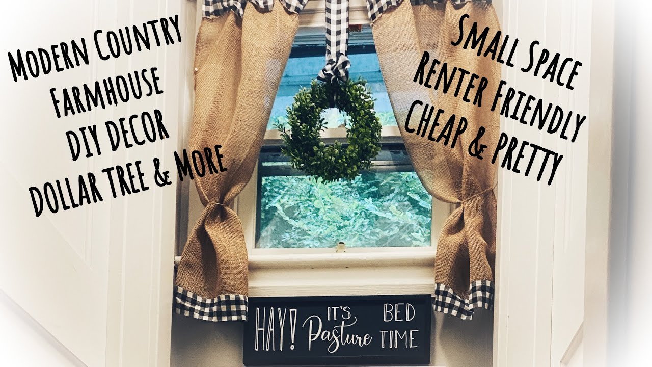Modern Country Farmhouse DIYS And Small Space Decor