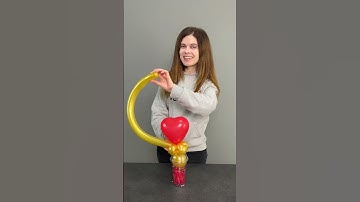 How to make a Balloon Heart with a Rose 🌹 | Balloon Ideas for Valentine