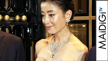 宮沢りえ、大胆ドレスで“美デコルテ”披露　「カルティエ 銀座 ブティック」オープン記念イベント1