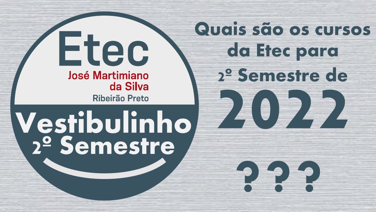 VESTIBULINHO 2023  1º semestre – Etec JMS