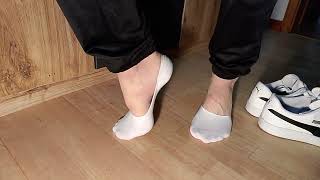 Asmr White Ped Socks And Sneaker. Foot Reflexology Im Boy
