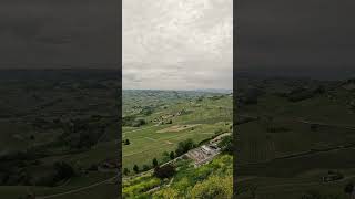 La Morra. Langhe Region. Italy. View from the Main Square on the Hills. Belvedere