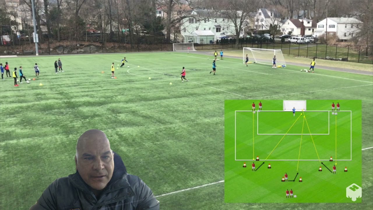 Soccer Team Shooting Exercise