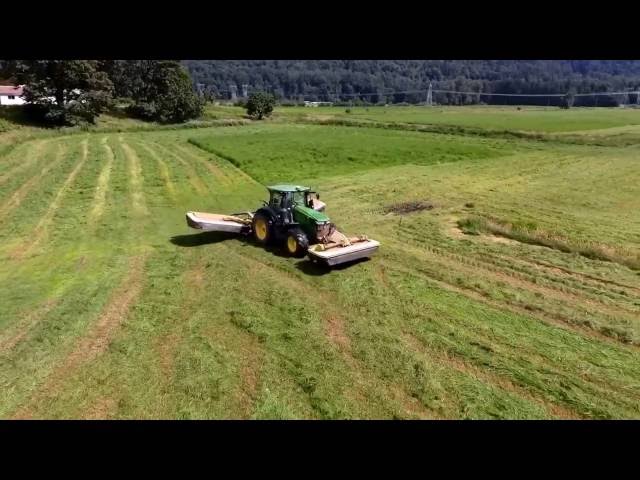 Corners Pride Farms Rosedale BC || 2 Tractors Mowing both with Tripples class=