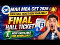 MAH MBA CET 2026 Hall Ticket Released🔥 MBA CET Admit Card Released🚀