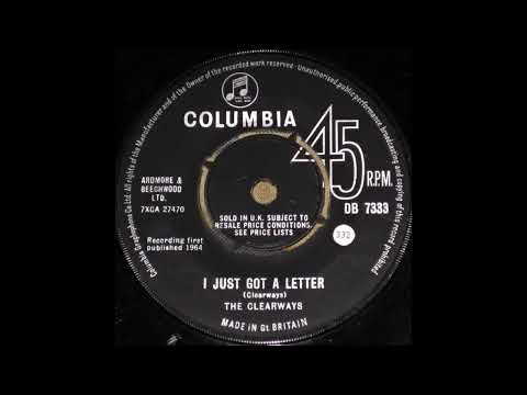 The Clearways — The Clearways   I Just Got A Letter   Columbia DB 7333 1964