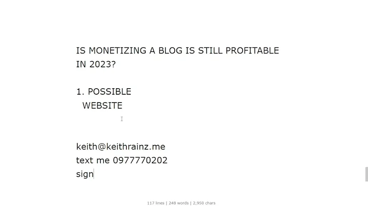 IS IT PROFITABLE TO START A BLOG IN 2023 IN ZAMBIA?