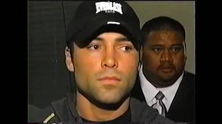 De la Hoya arriving at the mandalay bay to fight Vargas..