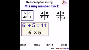 Analogy | Number Analogy | Reasoning classes for ssc cgl GD Exam | Missing number | Exam Cracker