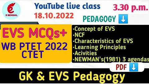 EVS GK & EVS PEDAGOGY||WB PRIMARY TET/CTET ||@Azaharsir