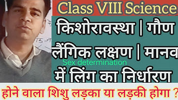 किशोरावस्था | गौण लैंगिक लक्षण | मानव में लिंग का निर्धारण Class 8th Science