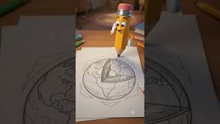 Earth’s HIDDEN Layer Discovered! 🌍#Shorts #SpaceFacts #funfacts #animation #cartoon #funny #science