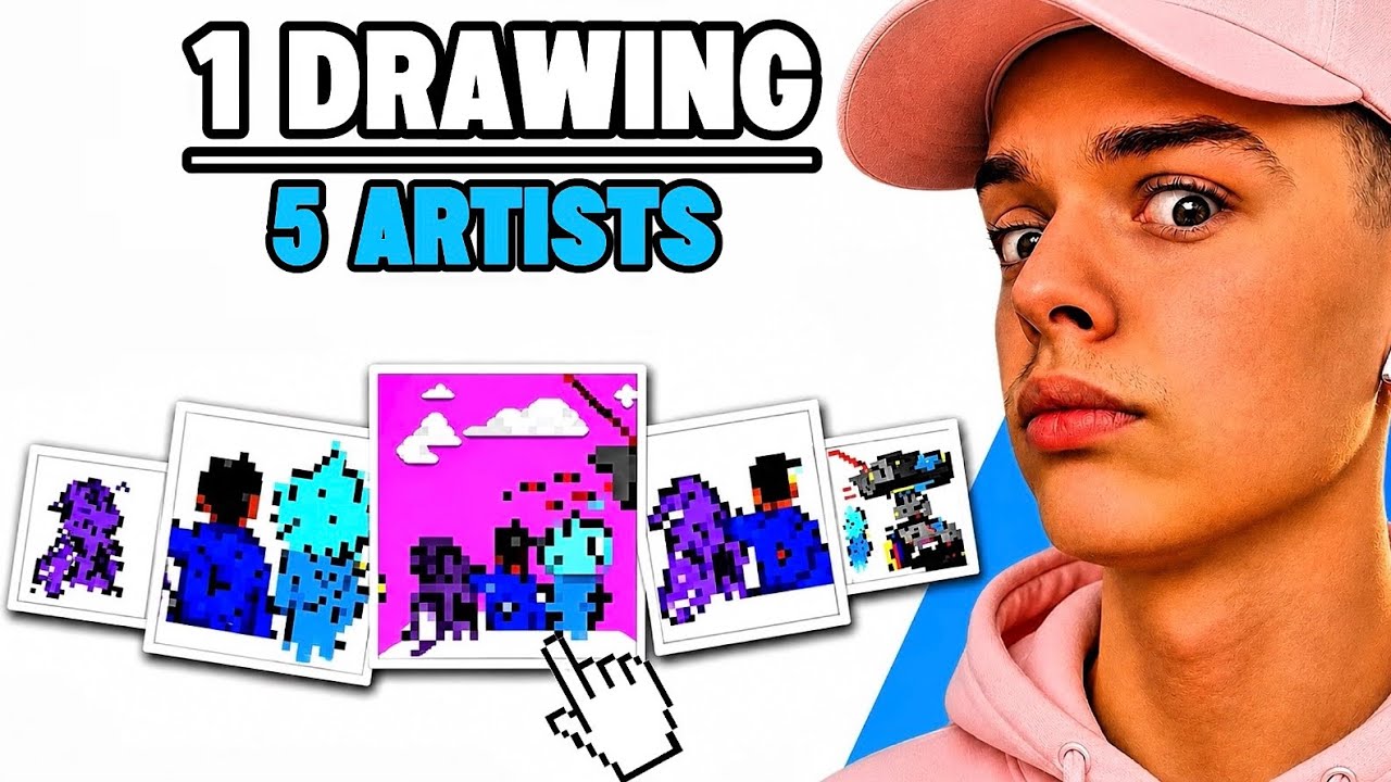 5 Artists, 1 Drawing — The Results Were INSANE - YouTube
